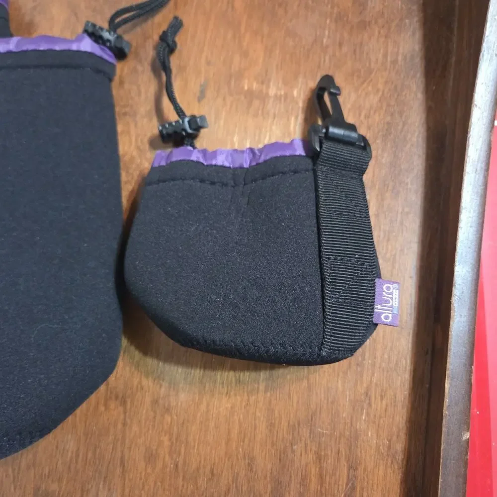 Altura Neoprene Padded Camera Lens Case-set of three - S, L, XL, velvet lined